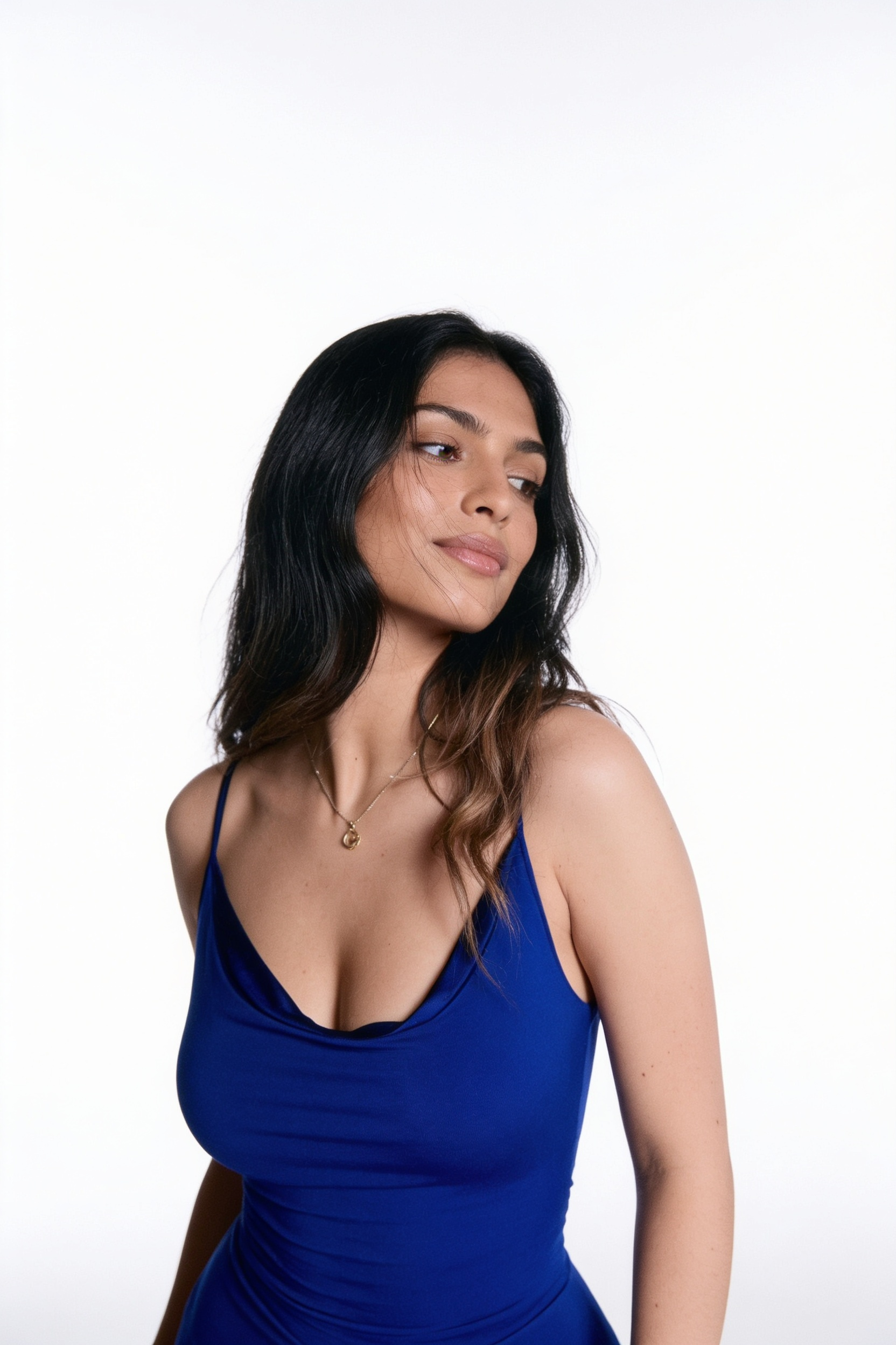 Zoya | Cobalt Blue Cowl Neck Bodycon Maxi Dress